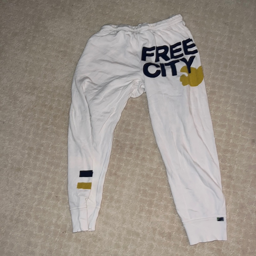 free city sweats! cream colored!